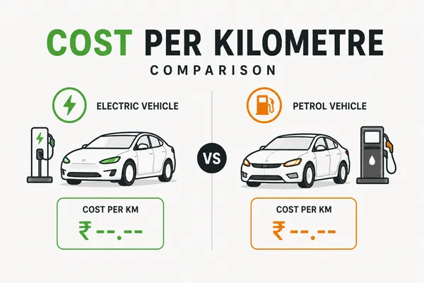 EV Cost Per KM Calculator